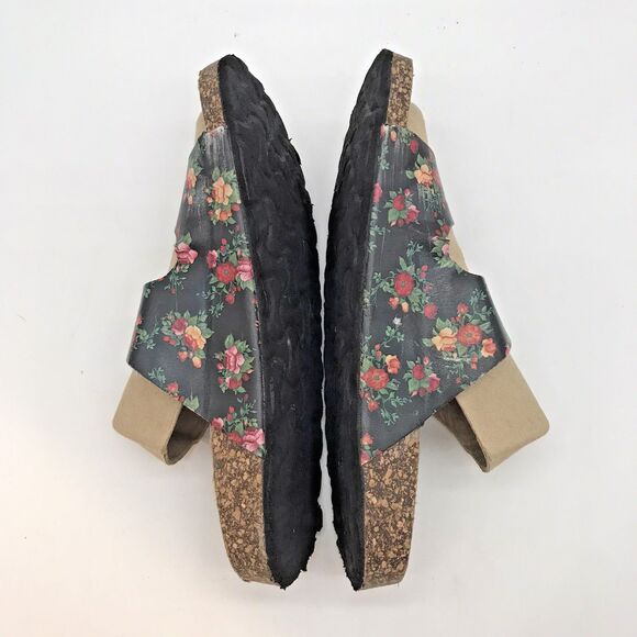 Bobbie Brooks Ladies S (6-7) Must Haves Floral Double Strap Cork Slide Sandals - Picture 7 of 9